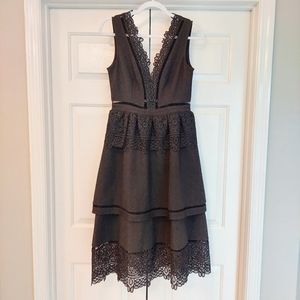 Lost Inc Fit & Flare Midi Lace Dress